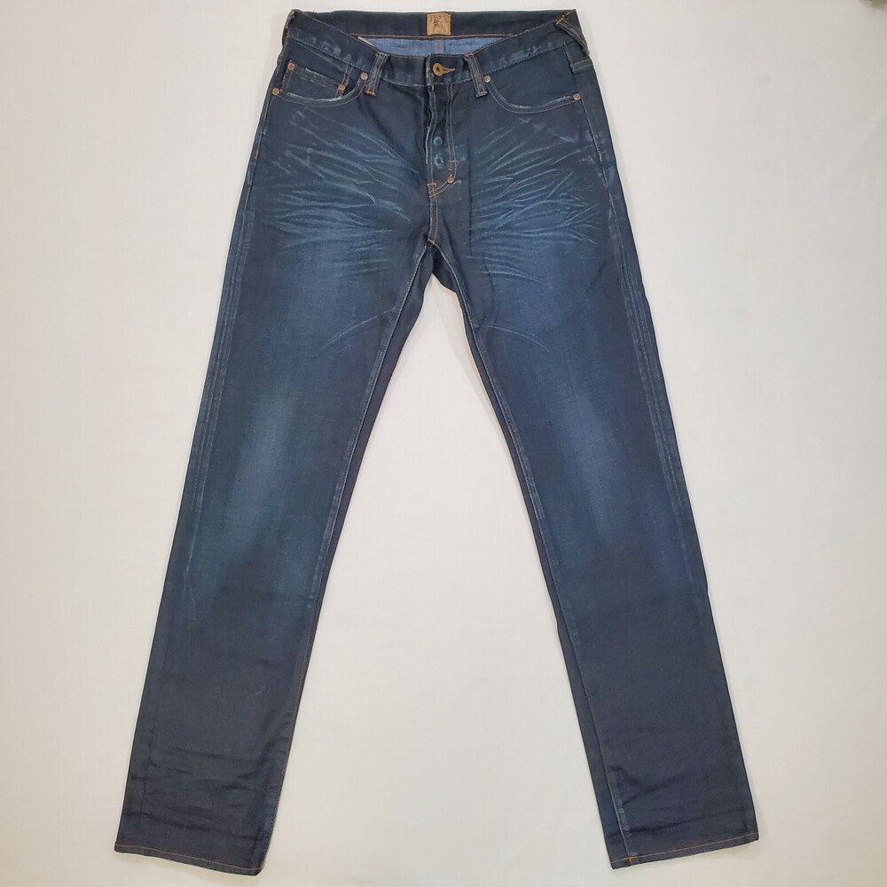 PRPS Jeans RAMBLER Mens 32x34 Skinny Fit Straight Blue Japanese Stretch Denim